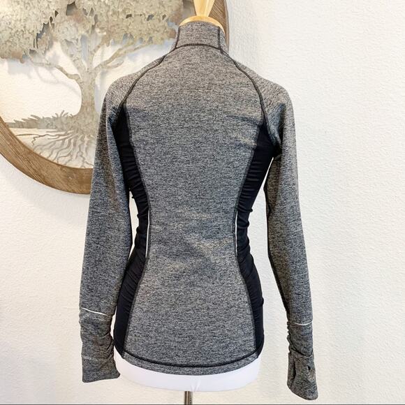 Victoria's Secret VSX Sport Knockout Jacket Gray Spacedye Black Small - Picture 4 of 7